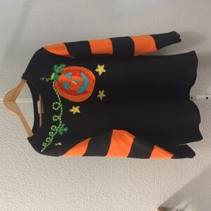 Halloween Sweater Pumpkin The Quacker Factory 1X